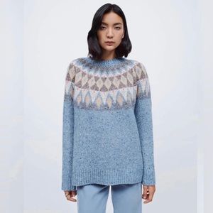 RE/DONE 90s oversized crewneck Donegal Sky sweater